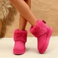 thumbnail image 6 of GJPBGK Women Winter Warm Snow Boots Faux Fur Lined Suede Pull-On Platform Ankle Boots Cozy Outdoor Casual Footwear, 6 of 9