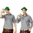 thumbnail image 4 of BVnarty Plaid Shirts for Men Beer Festival Costume Bavarian Shirt Long Sleeve Casual Top for Outdoor Events Spring Summer, 4 of 5