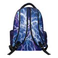 thumbnail image 2 of HELLHERO Blue Lightning Bolt Print Multi Pocket School Bookbag with Soft Padded Lightweight School Bag, Breathable 17 Inch Kids Backpack for Middle Travel, 2 of 8