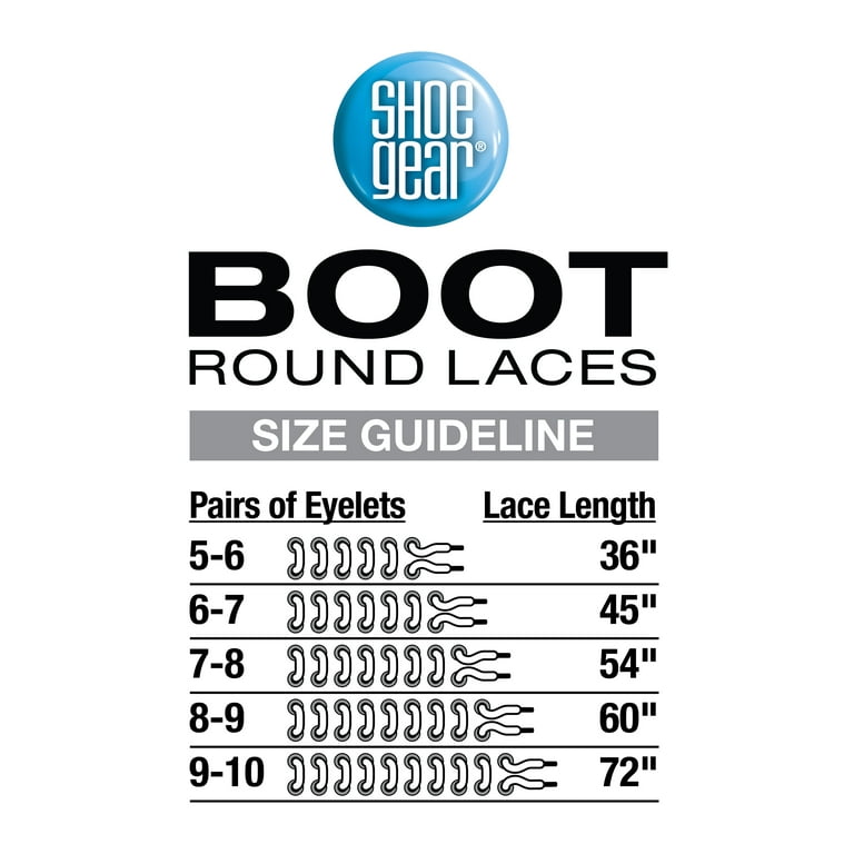 Rope Lace Supply Shoe Lace Size Chart & Guide – Shoe Lace Supply