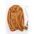 thumbnail image 1 of Pulls Femmes Chauds Asymétriques Tricotés Col Roulé Unis Enveloppants Manches Longues Hauts Décontractés, 1 of 6