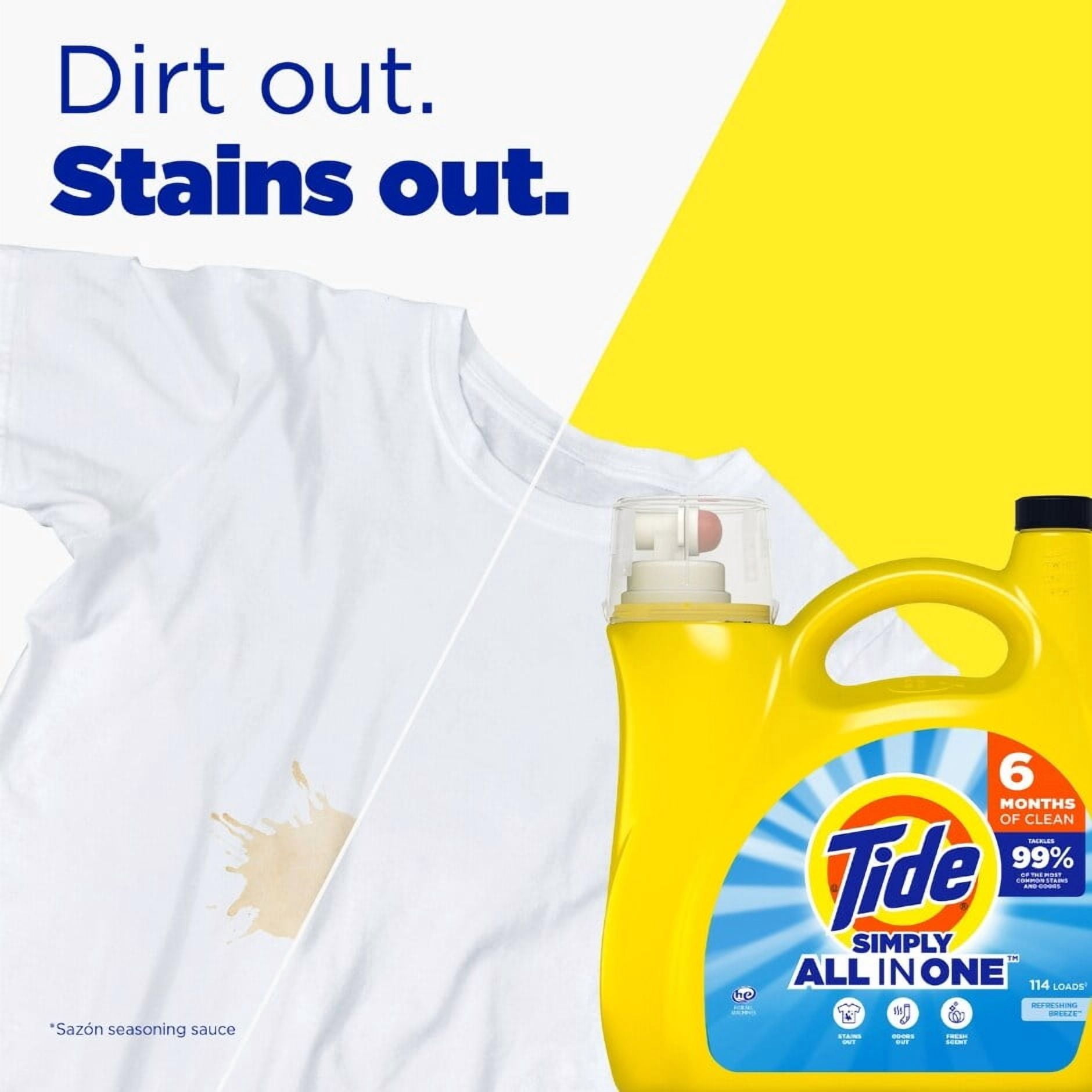 Tide Simply Liquid Laundry Detergent (Pack 1) - 128 Loads, 184floz