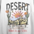 thumbnail image 6 of Desert Wind In My Hair Women's White Cropped Tee-Small, 6 of 7