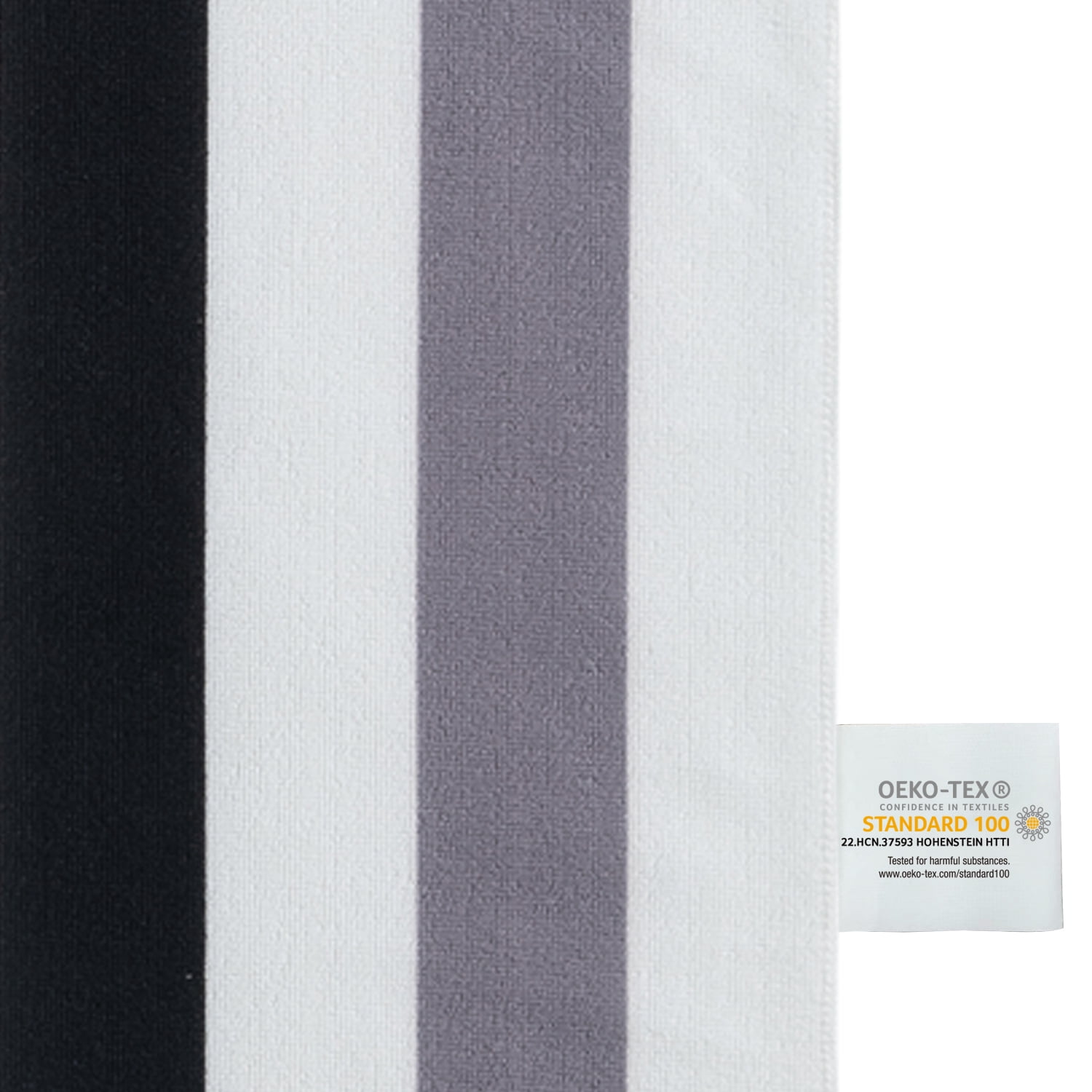 Jessy Home 4 Pack Large Oversized Beach Towels Set 30"*60" Cabana Stripe Pool Towel Gray Black Beach Sheet Towel