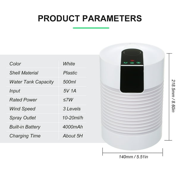 Amdohai Portable Air Cooler Humidifier Touch Control Mini Air