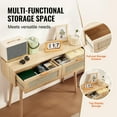 thumbnail image 2 of Choco Moon Rattan Console Table with 2 Drawers, Natural Rattan Entryway Table, Compact Hallway Table, Storage-Small Console for Living Room, 2 of 11