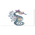 thumbnail image 2 of Design Art - Aquarelle Colorée d'Hippocampe, 2 of 4