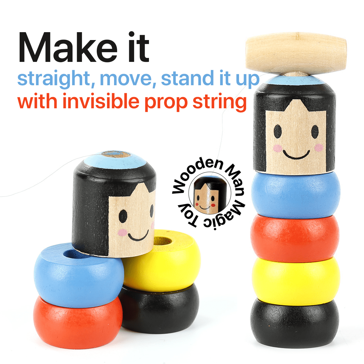 Unbreakable Wooden Toy The Wooden Stubborn Man Toy FUNNY Kid Gifts d d 