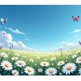 thumbnail image 4 of Floral Backdrop Decoration with Daisies Pattern Perfect for Photography Props Party Supplies Event Background Banner Wedding Decor, 4 of 4