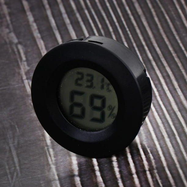 Higrómetro Termómetro de humedad Temperatura digital para - Negro, 4.5x1.5cm