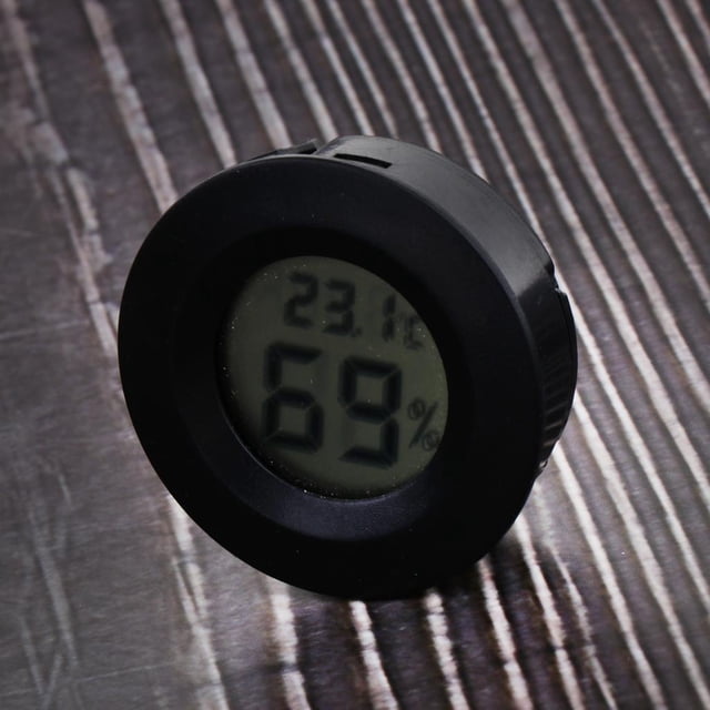Higrómetro Termómetro de humedad Temperatura digital para - Negro, 4.5x1.5cm