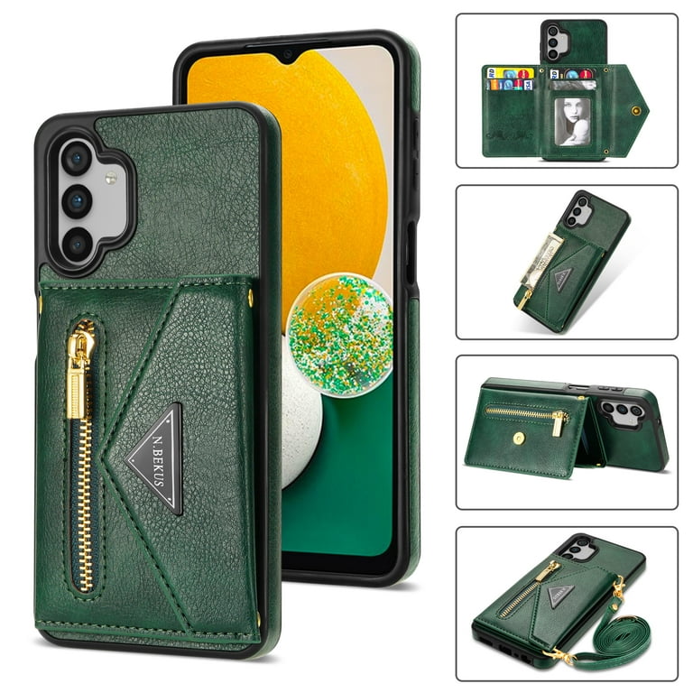 Compatible With Samsung Galaxy A13 4g Case Zipper Cover Magnetic