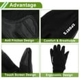 thumbnail image 4 of Guantes de ciclismo de dedo completo para mujer, guantes de motocicleta para escalar, motorizar, ciclismo, forro polar doble, negro, talla única, 4 of 6