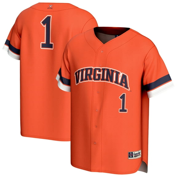 Youth GameDay Greats #1 Orange Virginia Cavaliers Lightweight Collegiate Baseball Fashion Jersey