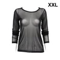 thumbnail image 3 of Mujer camisa de manga larga manga larga damas transparentes tops de ropa poliéster hembra camiseta encantadora fiesta club de fiesta otoño xxl Eigraketly AP008918-05, 3 of 7