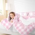 thumbnail image 4 of jejeloiu Cartoon Bow Knot Queen Comforter Set,Letter S Print Bedding Comforter Set For Girls Women Reversible 3-Piece, 4 of 8