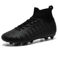 thumbnail image 2 of XUET Boys Girls High-Top Soccer Cleats Youth Professional Football Cleats Unisex Lightweight Soccer Shoes for Kids, 2 of 5