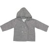 Baby Dove Grey Soft Elegant Newborn Baby Boy Double Breasted Sweater Jacket with Hood 3-6 Mo