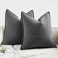 thumbnail image 6 of Pack of 2 Sage Green Decorative Pillow Covers 20x20 Inch Soft Chenille Luxurious Couch Throw Pillows Farmhouse Cushion Covers with Elegant Design for Sofa Bedroom Living Room Home Decor, 6 of 6