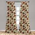 thumbnail image 5 of Ambesonne Chocolate Curtains, Vintage Lines Abstract, Pair of 28"x84", Multicolor, 5 of 5