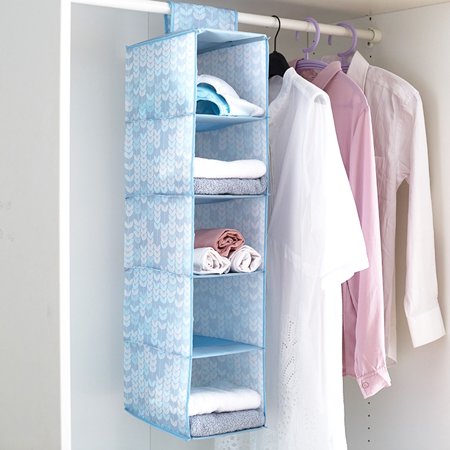 Cloth Cabinet For Sale Oxford Cloth Storage Bag 5-Layer Cloth Rack for Wardrobe Dress Scarf Cabinet Folding Hanger Bag Organizer ()
