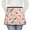 Beagle and Flower, variant on Boston Terrier and Floral Orange Pattern Server Half Apron with Pockets,22.8 X 11.8 Inch Half Waist Design with Black Trim,Restaurant Waitstaff Uniform