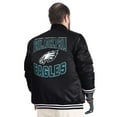 thumbnail image 3 of Men's G-III Sports by Carl Banks Black Philadelphia Eagles Adaptive Team Graphic Satin Full-Snap Varsity Jacket, 3 of 5