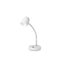 thumbnail image 1 of 12.5" Tall Metal Goose Neck Table LED Lamp with Bowl-shaped Shade, Matte White finish, 1 of 1