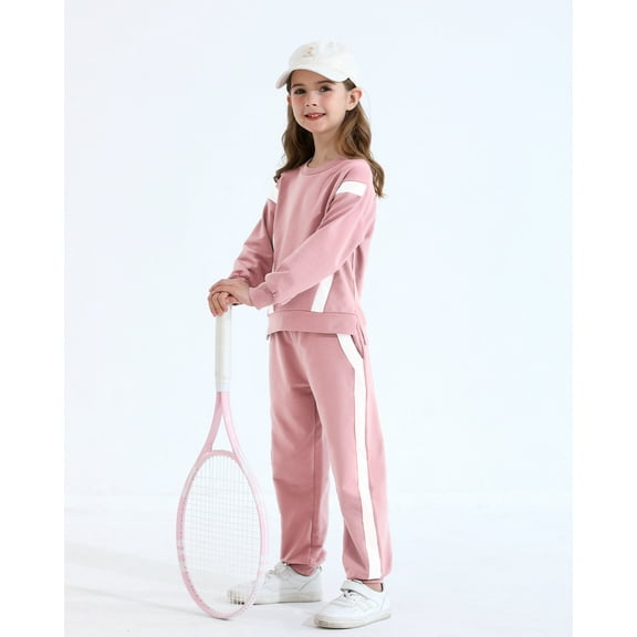 SANMIO Toddler Girl Clothes 2 Piece Outfits Fashion Sweatshirts Sweatpants Long Sleeve Tracksuit Clothing Set Size 3-8Y