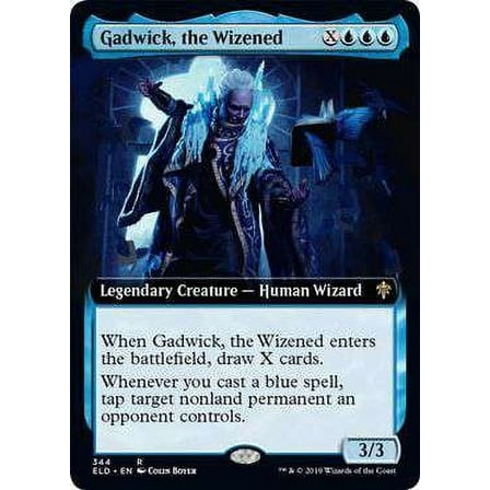 MtG Throne of Eldraine Rare Gadwick, the Wizened (Extended Art Foil) #344