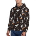 thumbnail image 3 of Balery Jumping Skull Pattern Mens Hoodie Kangaroo Pocket Hoodie Pullover Hooded Sweatshirt Ideal for Daily Wear Travel and Home-3X-Large, 3 of 7