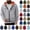 A-Gray, variant on Men Hoodies Sweatshirts Solid Multi Pocket Sports Pullover Zipper Cardigan Long Sleeved Hooded Sweatshirt Jacket,S,A-Dark Gray