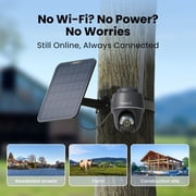Reolink Go PT Ultra 4K 4G LTE Solar Black Security Camera, Pan Tilt, Color Night Vision, Smart Detection