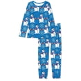 thumbnail image 4 of Renewold 2 Pieces Winter Pajama for Women Size 5XL Snowman Snowflake Athletic Clothing Cozy Sleepwear Pj Skin Friendly Long Sleeve Top & Pants Buttom Set,Christmas Gifts, 4 of 5