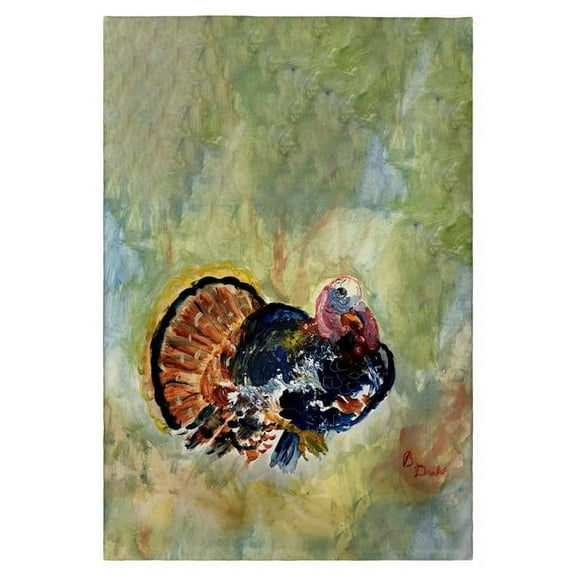 Betsydrake GT1165 20 x 20 in. Colorful Turkey Guest Towel
