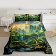 thumbnail image 2 of Homewish Ancient Dinosaur Dino Full Size Comforter Sets,Tropical Botanical Plant Bedding Comforter Set,Natural Landscape Bedding Sets For Boys Teens,Breathable Home Decor Reversible,3-Piece, 2 of 8