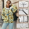 thumbnail image 6 of COEQINE Women's Long Sleeve Hoodie Fashion Oversized Sweatshirts Dragonfly Dark Blue Pattern Full Zipper Y2K Jacket Soft Casual Wear Fall Tops with Pockets, 4XL, 6 of 7