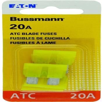 Cooper Bussmann Series ATC/ATO 20 Amp Automotive Fuse Pack, 5 Count, BP/ATC-20-RP