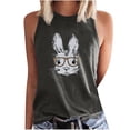thumbnail image 3 of T-Shirt Sans Manches Imprimé Décontracté Col Rond Été de Pâques pour Femmes, Grande Taille en Solde, 3 of 6