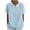 Light Blue, variant on HXWCHs Women Solid Organic Cotton T Shirt Women's Casual Loose Fit Solid Color Short Sleeve T-Shirt top with Turndown Neckline XL Light Blue