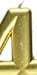 CANDLE #4 GOLD