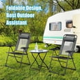 thumbnail image 2 of SUGIFT 2 Pieces Adjustable Folding Recliner Chairs with 7 Level Adjustable Backrest Gray, 2 of 8