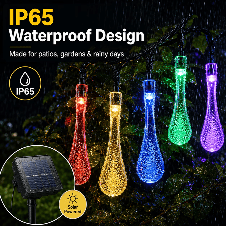 Mehoom 100 Count Solar LED String Lights, 39 Ft Multicolor photo 6