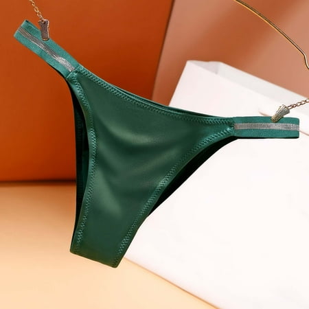 

qazqa thong for women cotton underwear low rise panties woman g string thongs green s