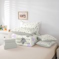 thumbnail image 6 of Manfei Minimalist Stars 7-Piece Twin Bedding,Sprinkle Print Bedding Comforter Set,Gray Purple,Light Gray Reversible, 6 of 7