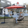 thumbnail image 3 of Clearance!!! 10ft Offset Umbrella, Offset Hanging Market Patio Umbrella with 40 LED Lights and Cross Base Stand, Easy Tilt Adjustment, Polyester Shade, 8 Ribs Backyard, Garden & Deck, 3 of 11