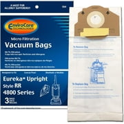 3 Eureka Type RR Upright Allergy Vacuum Bags, Omega Upright, Ultra, Boss Smart Vacuum Cleaners, 4800 Series...4870, 4874, 4875, 61115, 61115-3 (Filteraire), 4870GZ, 4870GZX, 4870J, 4870K, 4870M, 487