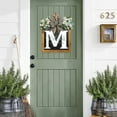thumbnail image 4 of Door Sign Wreath Easy to Hang Weather Resistant Anti-crack Surname Letter Front Door Wood Plate Wreath Household Decor, 4 of 7