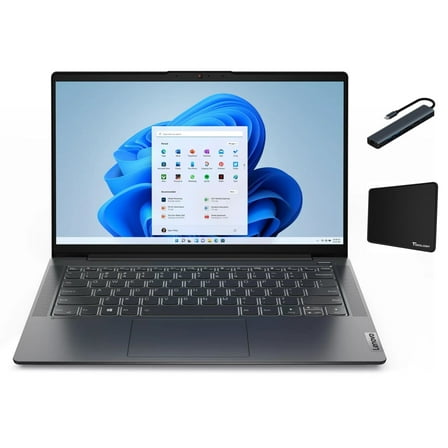 Lenovo IdeaPad 5 Laptop, 14.0" FHD Touchscreen Display, AMD Ryzen 7 5700U, 8GB RAM, 1TB SSD, Backlit Keyboard, WiFi 6, Windows 11, Grey with Accessories