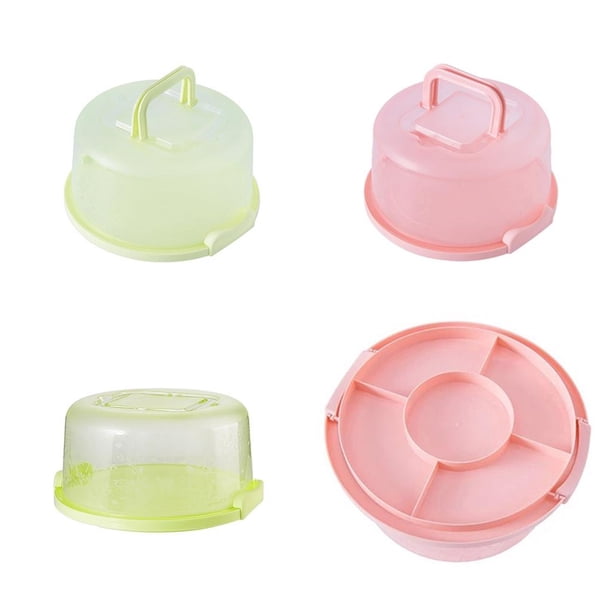 Transportador de pasteles de 4 piezas, transportador de contenedores de almacenamiento de pasteles para pasteles, , nueces, , e